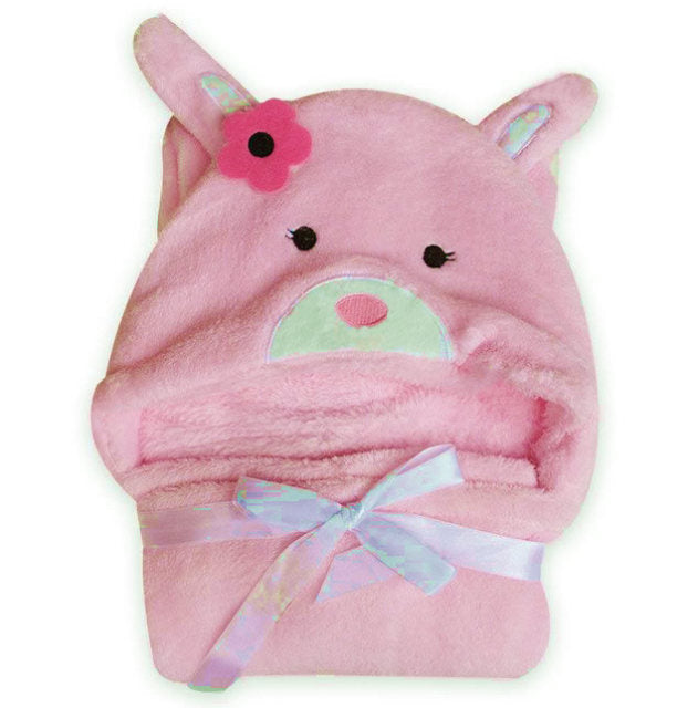Lovely fleece baby bath towel cute animal shape kid hooded baby towel bathrobe cloak baby receiving blanket  neonatal hold to be