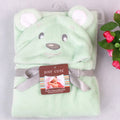 Lovely fleece baby bath towel cute animal shape kid hooded baby towel bathrobe cloak baby receiving blanket  neonatal hold to be