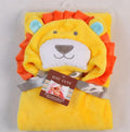 Lovely fleece baby bath towel cute animal shape kid hooded baby towel bathrobe cloak baby receiving blanket  neonatal hold to be