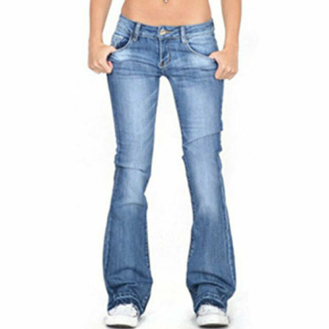 Skinny Flared Jeans Women's Fashion Denim  Pants Bootcut Bell Bottoms Stretch Trousers Women Jeans Woman Jeans Low Rise Jeans