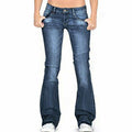 Skinny Flared Jeans Women's Fashion Denim  Pants Bootcut Bell Bottoms Stretch Trousers Women Jeans Woman Jeans Low Rise Jeans