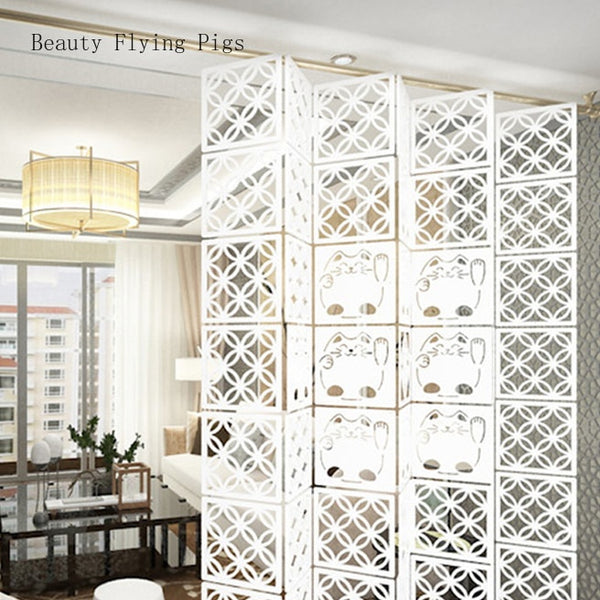 12 pcs 29cmX29cm of home decoration fashion openwork pattern hanging screen partition partition panel room home decoration white