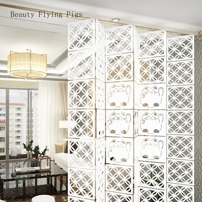 12 pcs 29cmX29cm of home decoration fashion openwork pattern hanging screen partition partition panel room home decoration white