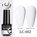 LILYCUTE No Wipe Top Base Gel Esmalte Semi Permanente Bright Color Gel UV Gel Nail Art For Manicure Gel Nail Polish Varnishes