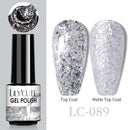 LILYCUTE No Wipe Top Base Gel Esmalte Semi Permanente Bright Color Gel UV Gel Nail Art For Manicure Gel Nail Polish Varnishes