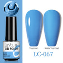 LILYCUTE No Wipe Top Base Gel Esmalte Semi Permanente Bright Color Gel UV Gel Nail Art For Manicure Gel Nail Polish Varnishes