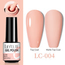 LILYCUTE No Wipe Top Base Gel Esmalte Semi Permanente Bright Color Gel UV Gel Nail Art For Manicure Gel Nail Polish Varnishes