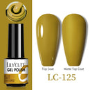 LILYCUTE No Wipe Top Base Gel Esmalte Semi Permanente Bright Color Gel UV Gel Nail Art For Manicure Gel Nail Polish Varnishes