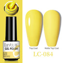 LILYCUTE No Wipe Top Base Gel Esmalte Semi Permanente Bright Color Gel UV Gel Nail Art For Manicure Gel Nail Polish Varnishes