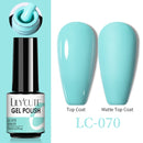 LILYCUTE No Wipe Top Base Gel Esmalte Semi Permanente Bright Color Gel UV Gel Nail Art For Manicure Gel Nail Polish Varnishes