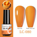 LILYCUTE No Wipe Top Base Gel Esmalte Semi Permanente Bright Color Gel UV Gel Nail Art For Manicure Gel Nail Polish Varnishes