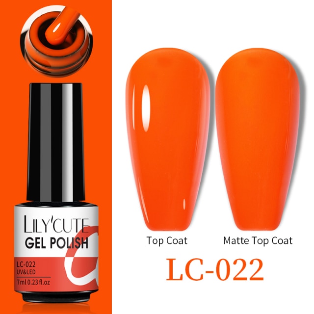 LILYCUTE No Wipe Top Base Gel Esmalte Semi Permanente Bright Color Gel UV Gel Nail Art For Manicure Gel Nail Polish Varnishes