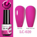 LILYCUTE No Wipe Top Base Gel Esmalte Semi Permanente Bright Color Gel UV Gel Nail Art For Manicure Gel Nail Polish Varnishes