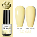 LILYCUTE No Wipe Top Base Gel Esmalte Semi Permanente Bright Color Gel UV Gel Nail Art For Manicure Gel Nail Polish Varnishes