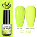 LILYCUTE No Wipe Top Base Gel Esmalte Semi Permanente Bright Color Gel UV Gel Nail Art For Manicure Gel Nail Polish Varnishes