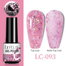 LILYCUTE No Wipe Top Base Gel Esmalte Semi Permanente Bright Color Gel UV Gel Nail Art For Manicure Gel Nail Polish Varnishes