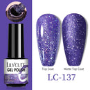 LILYCUTE No Wipe Top Base Gel Esmalte Semi Permanente Bright Color Gel UV Gel Nail Art For Manicure Gel Nail Polish Varnishes