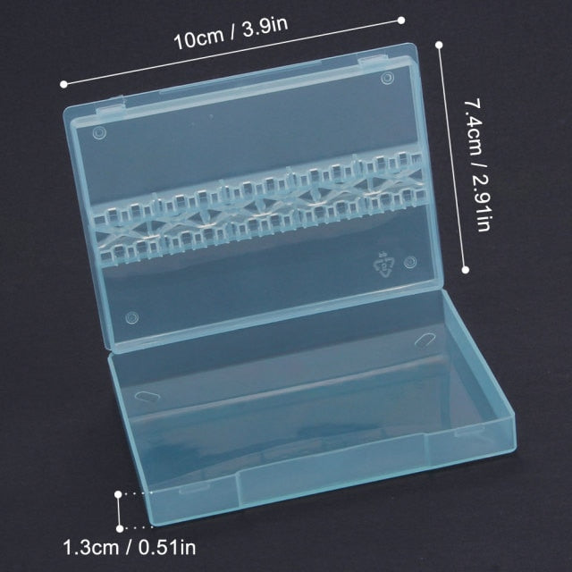10/14/20/48 Holes Nail Drill Bits Holder Empty Storage Box Manicure Milling Container Cuticle Accessories Acrylic Cover Tools