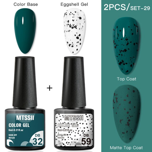 Mtssii Gel Nail Polish Quail Egg Effect Varnishes For Nails Art Eggshell Hybrid Design Base And Top Coat For Gel Polish 6ml