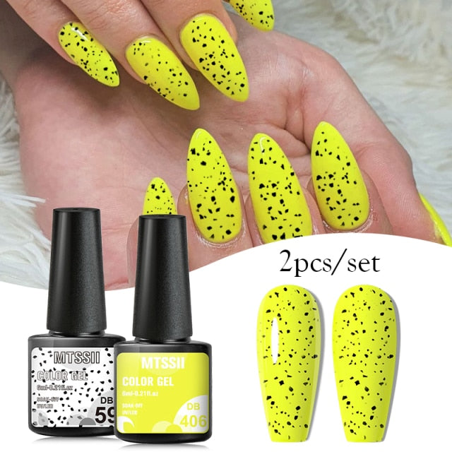 Mtssii Gel Nail Polish Quail Egg Effect Varnishes For Nails Art Eggshell Hybrid Design Base And Top Coat For Gel Polish 6ml