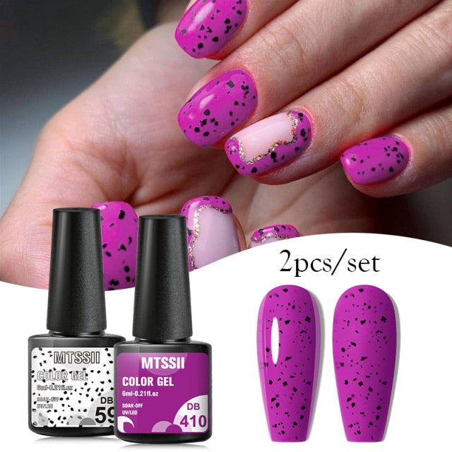 Mtssii Gel Nail Polish Quail Egg Effect Varnishes For Nails Art Eggshell Hybrid Design Base And Top Coat For Gel Polish 6ml