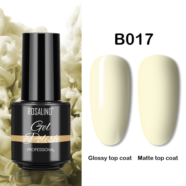 ROSALIND Gel Nail Polish of 7ml Purple Series Semi Permanent Gel Varnishes For Nail Art Need Base And Top Soak Off LED/UV Lamp