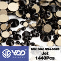 VDD SS4-SS20 Mix Size Clear Crystal Non HotFix Gold FlatBack Rhinestones Decorations DIY Glitter Stones 3D Nail Art Accessories