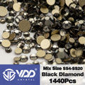 VDD SS4-SS20 Mix Size Clear Crystal Non HotFix Gold FlatBack Rhinestones Decorations DIY Glitter Stones 3D Nail Art Accessories