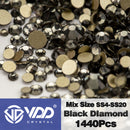 VDD SS4-SS20 Mix Size Clear Crystal Non HotFix Gold FlatBack Rhinestones Decorations DIY Glitter Stones 3D Nail Art Accessories