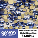 VDD SS4-SS20 Mix Size Clear Crystal Non HotFix Gold FlatBack Rhinestones Decorations DIY Glitter Stones 3D Nail Art Accessories