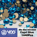 VDD SS4-SS20 Mix Size Clear Crystal Non HotFix Gold FlatBack Rhinestones Decorations DIY Glitter Stones 3D Nail Art Accessories