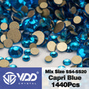 VDD SS4-SS20 Mix Size Clear Crystal Non HotFix Gold FlatBack Rhinestones Decorations DIY Glitter Stones 3D Nail Art Accessories