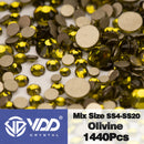 VDD SS4-SS20 Mix Size Clear Crystal Non HotFix Gold FlatBack Rhinestones Decorations DIY Glitter Stones 3D Nail Art Accessories