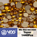 VDD SS4-SS20 Mix Size Clear Crystal Non HotFix Gold FlatBack Rhinestones Decorations DIY Glitter Stones 3D Nail Art Accessories