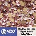 VDD SS4-SS20 Mix Size Clear Crystal Non HotFix Gold FlatBack Rhinestones Decorations DIY Glitter Stones 3D Nail Art Accessories