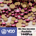 VDD SS4-SS20 Mix Size Clear Crystal Non HotFix Gold FlatBack Rhinestones Decorations DIY Glitter Stones 3D Nail Art Accessories