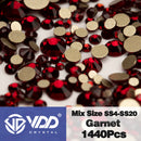 VDD SS4-SS20 Mix Size Clear Crystal Non HotFix Gold FlatBack Rhinestones Decorations DIY Glitter Stones 3D Nail Art Accessories