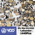 VDD SS4-SS20 Mix Size Clear Crystal Non HotFix Gold FlatBack Rhinestones Decorations DIY Glitter Stones 3D Nail Art Accessories