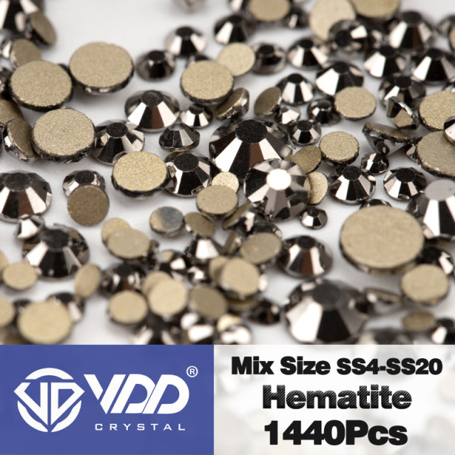 VDD SS4-SS20 Mix Size Clear Crystal Non HotFix Gold FlatBack Rhinestones Decorations DIY Glitter Stones 3D Nail Art Accessories