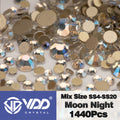 VDD SS4-SS20 Mix Size Clear Crystal Non HotFix Gold FlatBack Rhinestones Decorations DIY Glitter Stones 3D Nail Art Accessories