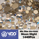 VDD SS4-SS20 Mix Size Clear Crystal Non HotFix Gold FlatBack Rhinestones Decorations DIY Glitter Stones 3D Nail Art Accessories