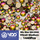 VDD SS4-SS20 Mix Size Clear Crystal Non HotFix Gold FlatBack Rhinestones Decorations DIY Glitter Stones 3D Nail Art Accessories