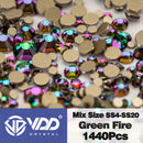 VDD SS4-SS20 Mix Size Clear Crystal Non HotFix Gold FlatBack Rhinestones Decorations DIY Glitter Stones 3D Nail Art Accessories
