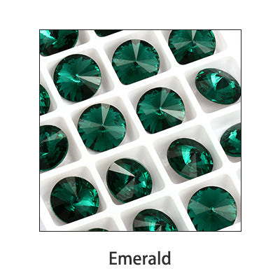 New Rivoli Fancy Stones Crystal Glass Rhinestones Claw Loose Beads With Silver Plating For Garment Applique Jewelry Decoration