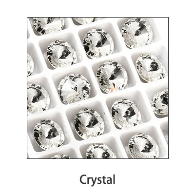 New Rivoli Fancy Stones Crystal Glass Rhinestones Claw Loose Beads With Silver Plating For Garment Applique Jewelry Decoration