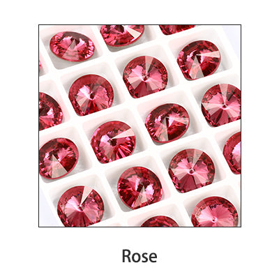 New Rivoli Fancy Stones Crystal Glass Rhinestones Claw Loose Beads With Silver Plating For Garment Applique Jewelry Decoration