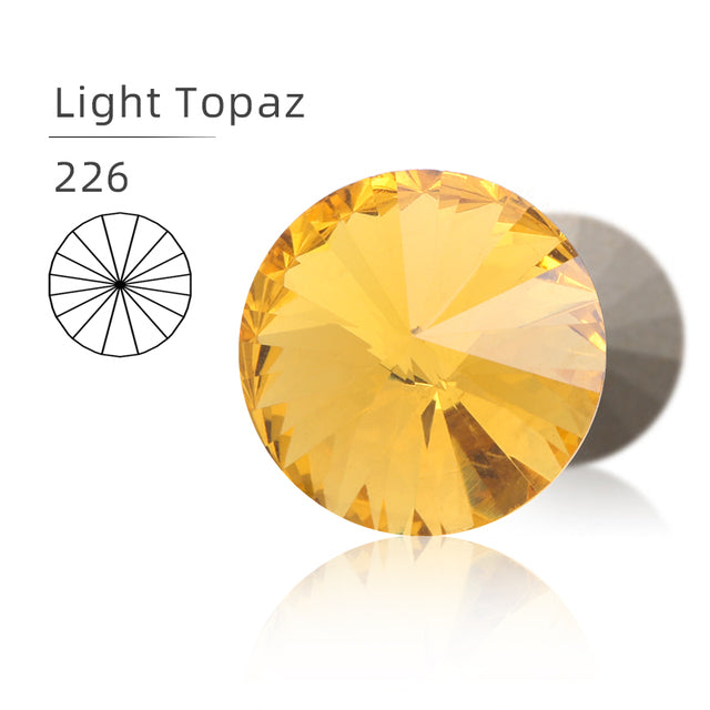 New Rivoli Fancy Stones Crystal Glass Rhinestones Claw Loose Beads With Silver Plating For Garment Applique Jewelry Decoration