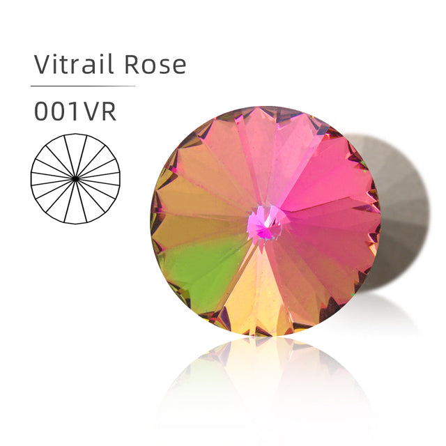 New Rivoli Fancy Stones Crystal Glass Rhinestones Claw Loose Beads With Silver Plating For Garment Applique Jewelry Decoration