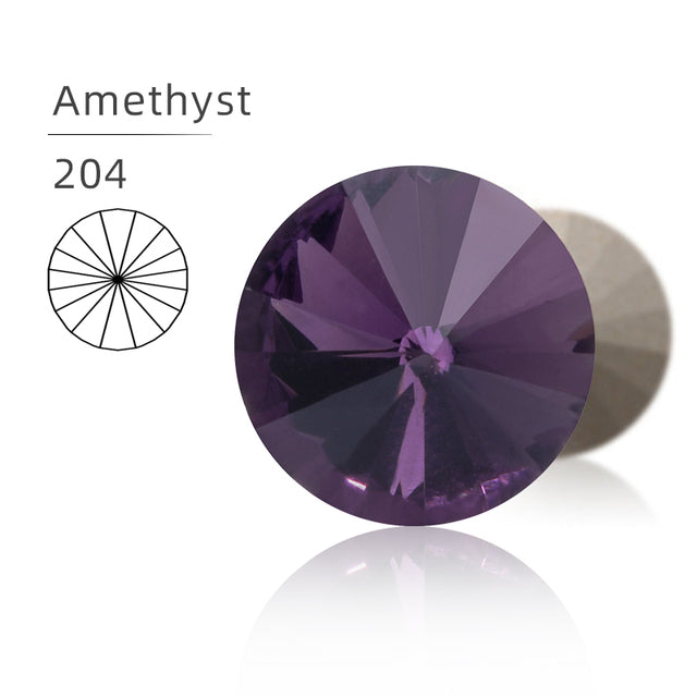 New Rivoli Fancy Stones Crystal Glass Rhinestones Claw Loose Beads With Silver Plating For Garment Applique Jewelry Decoration