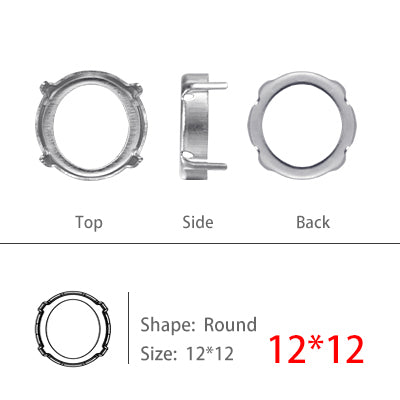 New Rivoli Fancy Stones Crystal Glass Rhinestones Claw Loose Beads With Silver Plating For Garment Applique Jewelry Decoration